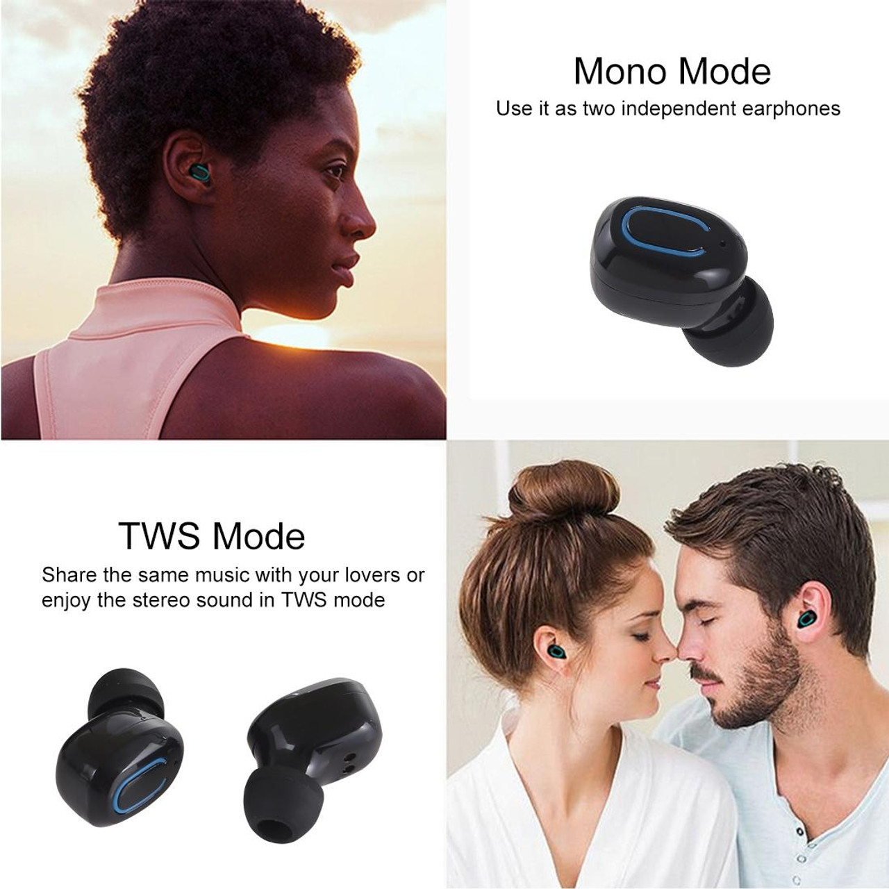 TI8S TWS Dazzling Wireless Stereo Bluetooth 5.0 Earphones with