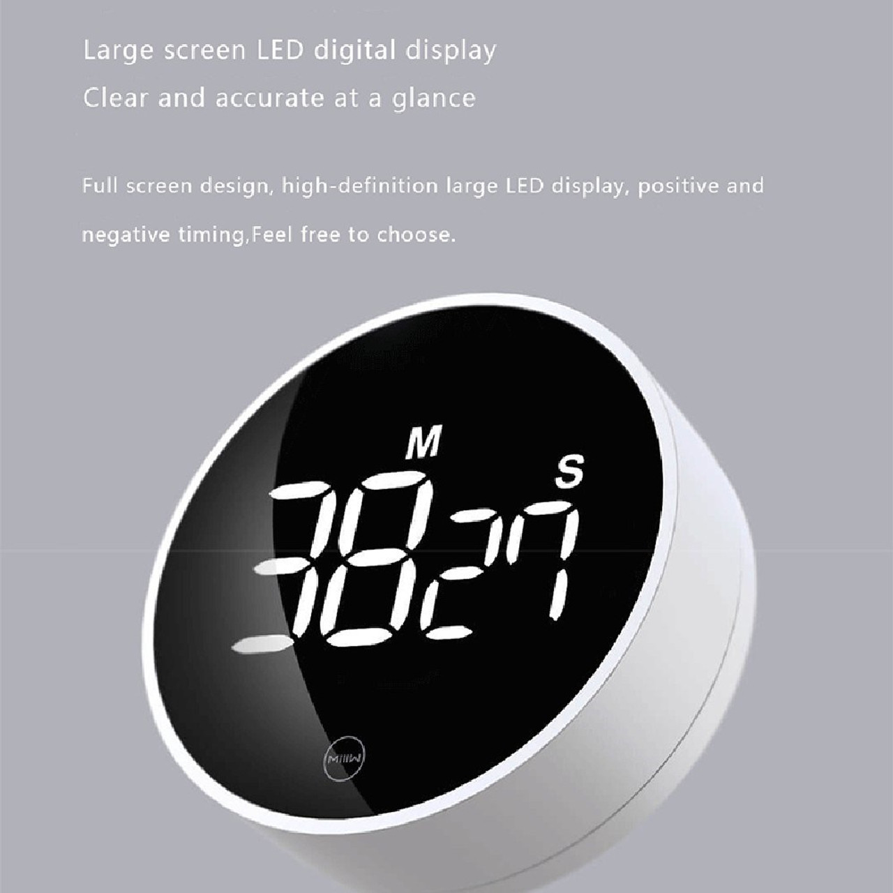 Rotation Countdown Timer with LED Round Screen Digital Display