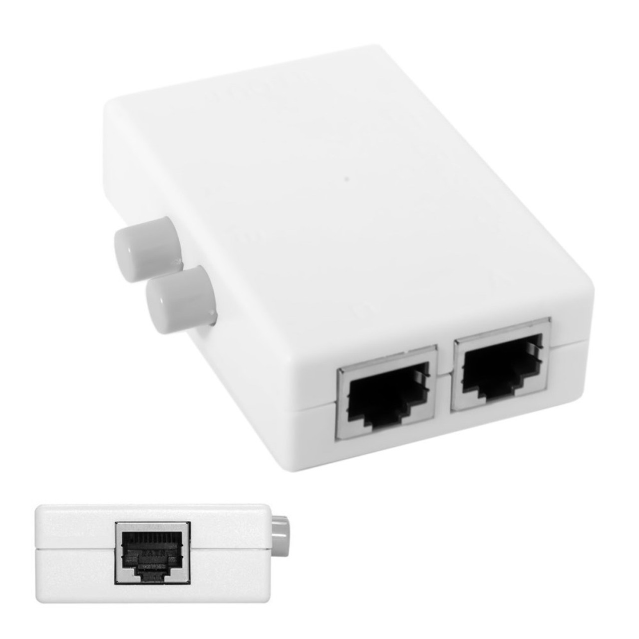 UTP STP 2 in 1 out 2 Ports RJ45 LAN CAT Network Switch Selector Internal  External Networking Switcher Splitter Box - Snatcher