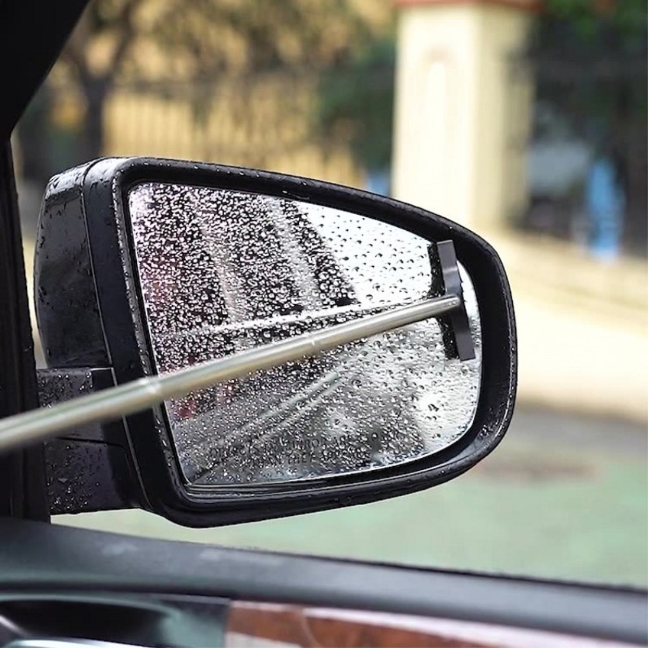 1 Piece Car Rearview Mirror Wiper, Stainless Steel Retractable