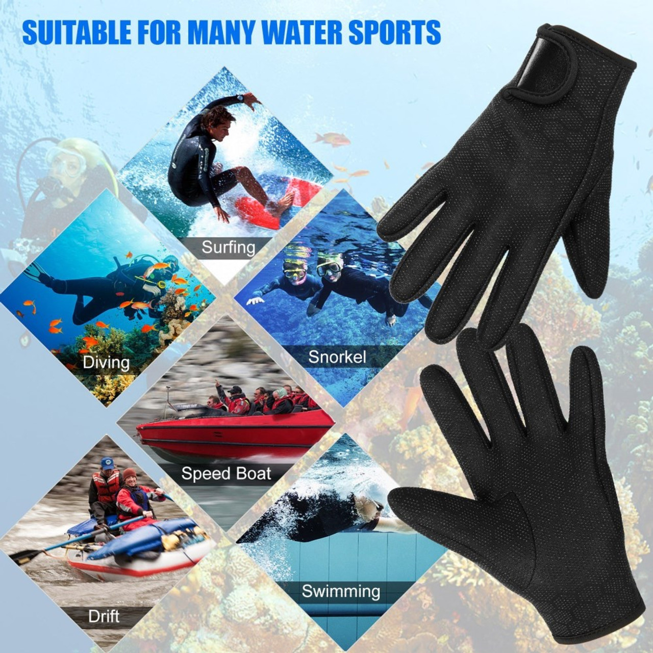 3mm Neoprene Diving Gloves Women Men Anti-slip Snorkeling Gloves