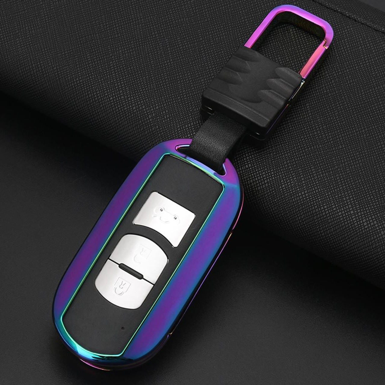 Car Buckle Key Shell Zinc Alloy Car Key Shell Case Key Ring for Mazda,  Random Color Delivery, snatcher
