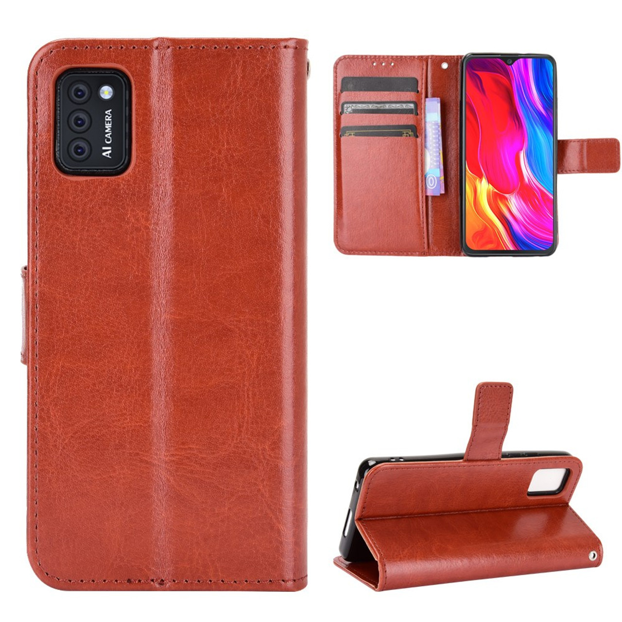 For Cubot Note 21 Magnetic Case PU Leather+TPU Litchi Texture Card