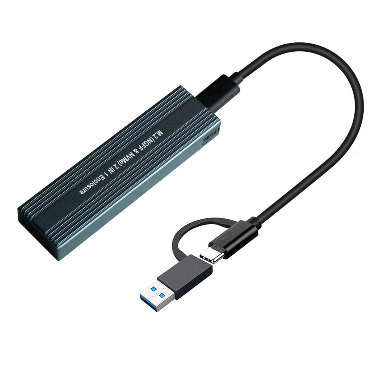 Dual Protocol M2 NVMe NGFF SATA SSD Case 10Gbps HDD SSD Box to USB3.1  External Enclosure Box for 2230 2242 2260 2280 M/B&M Key