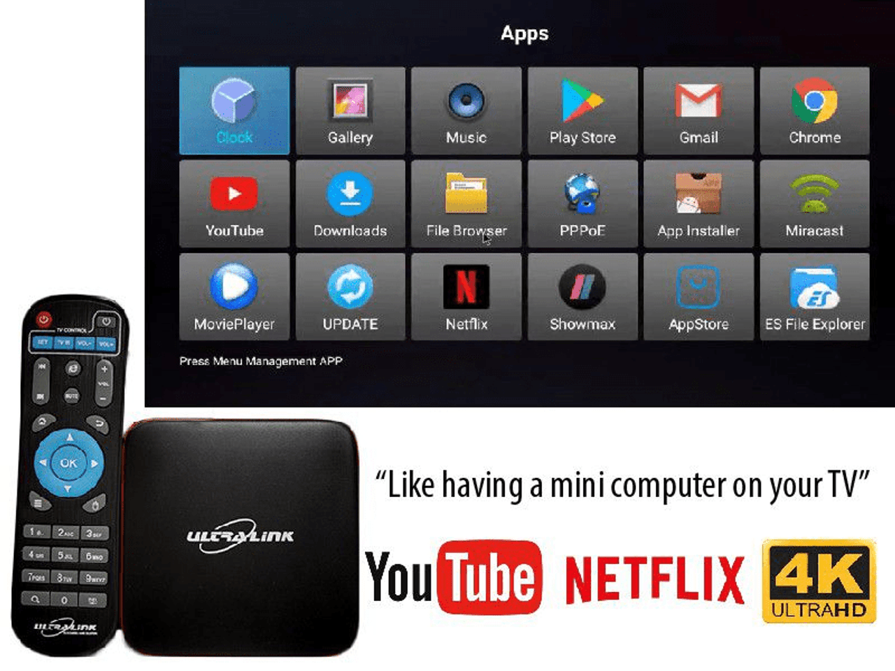 Ultra-Link Android TV Box (4K) Netflix, DSTV Now &  Preloaded -  Snatcher