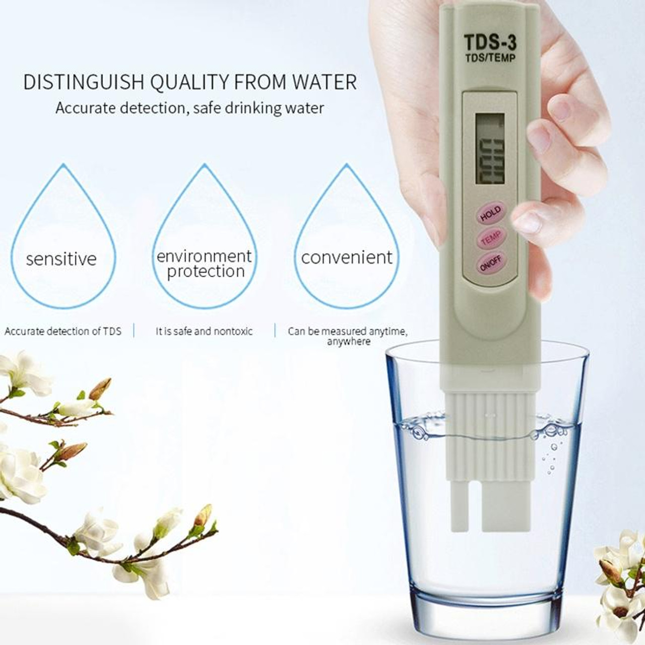 TDS Meter,Water Quality Tester Filter Pen, for for Drinking Water Purity  Test