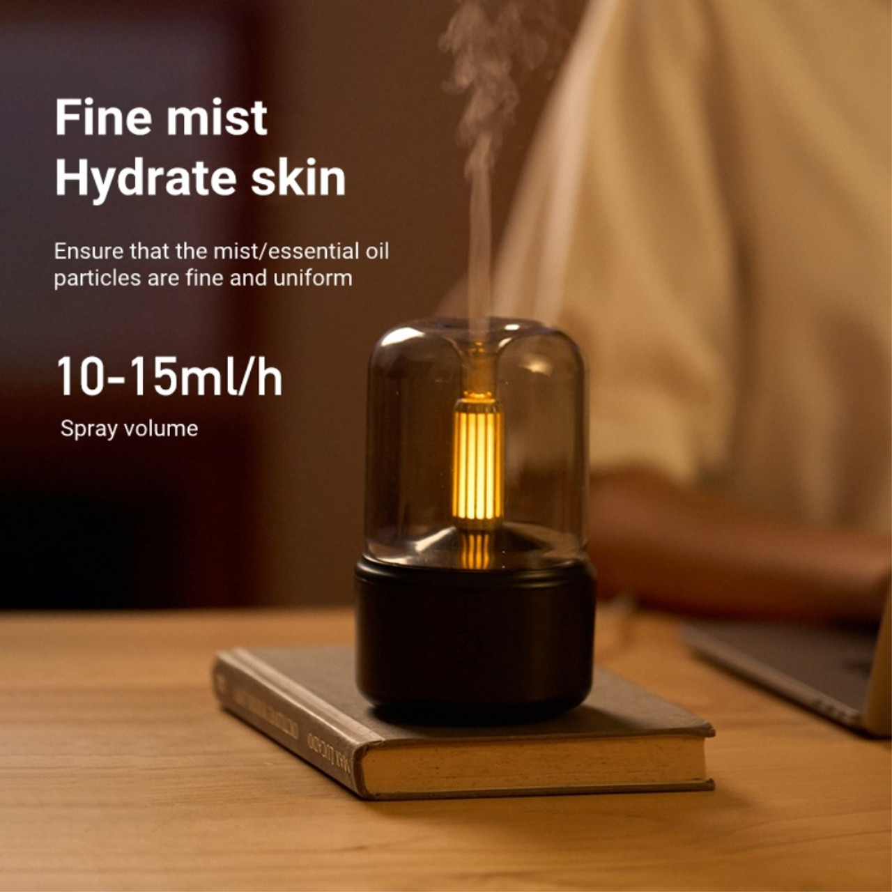 DQ702 Air Humidifier Simulation Candlelight Aromatherapy Essential