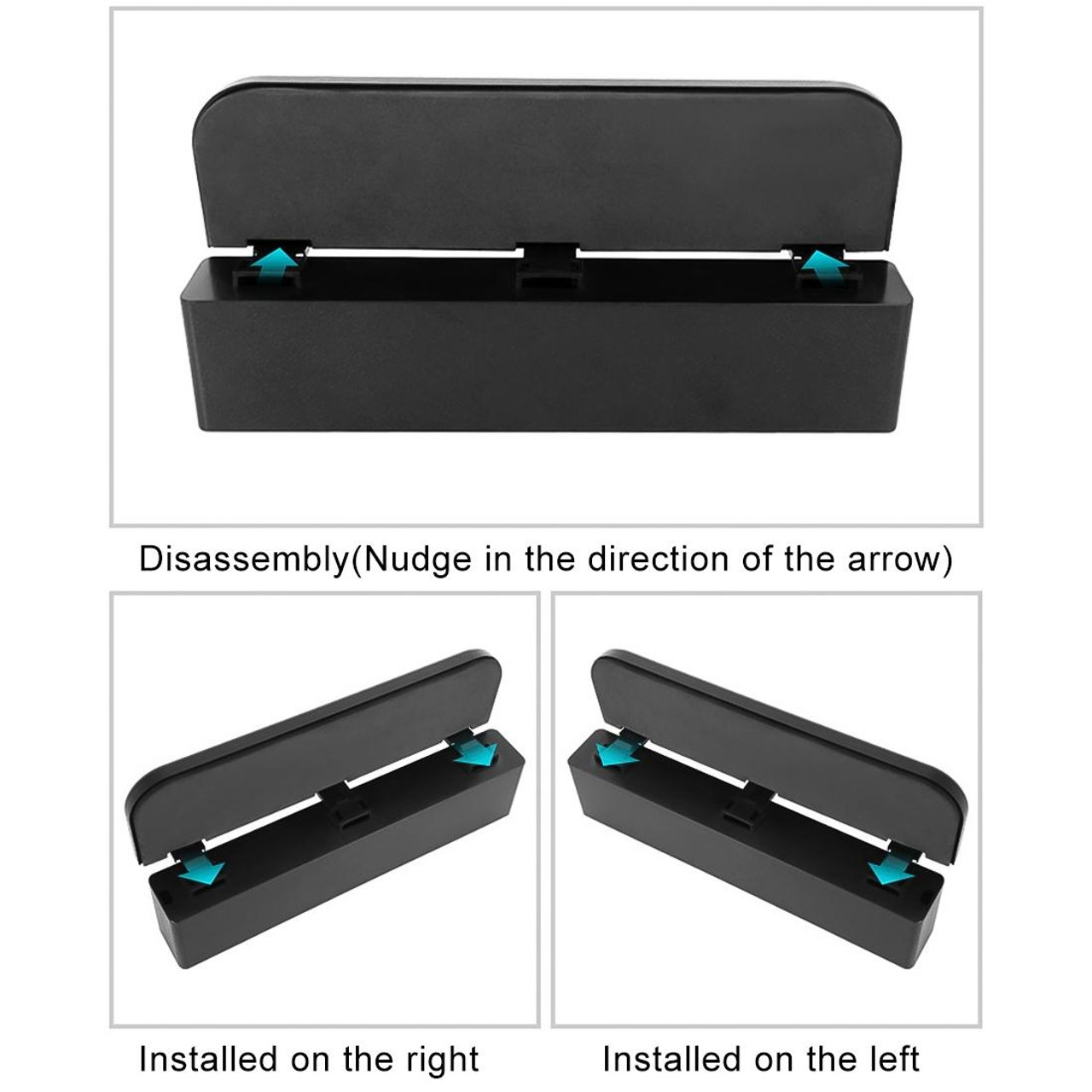 Universal Car Multi-functional Charger Console Side Pocket Seat Gap Side Storage  Box, with 2 USB Ports(Black), snatcher