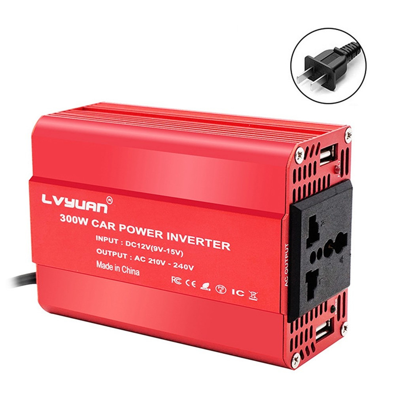 LVYUAN Power Inverter for Car 500W Inverter 12V to 110V with 2 US Sockets,  2