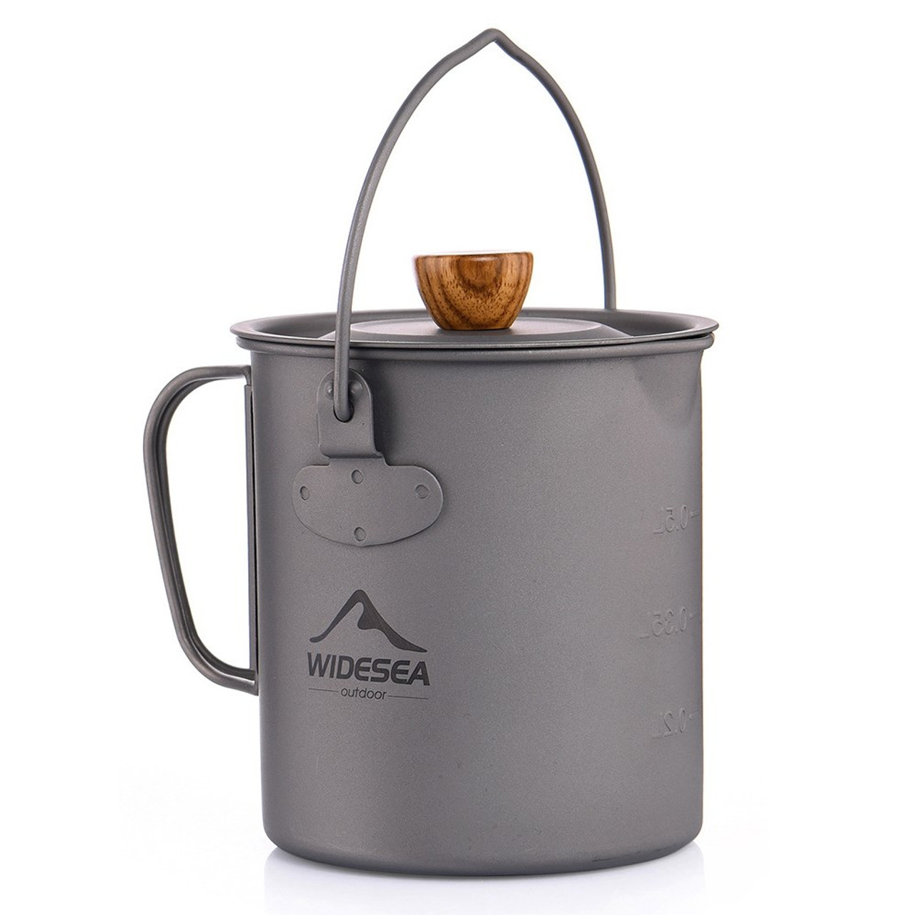 Camping Aluminum Coffee Pot with French Press 750ML – widesea outdoor