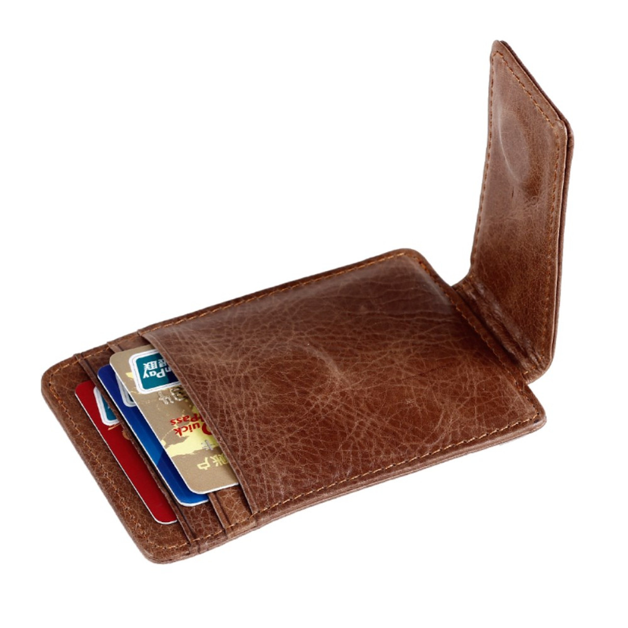 Gubintu’s Multi-functional Genuine Leather Trifold Keychain Wallets