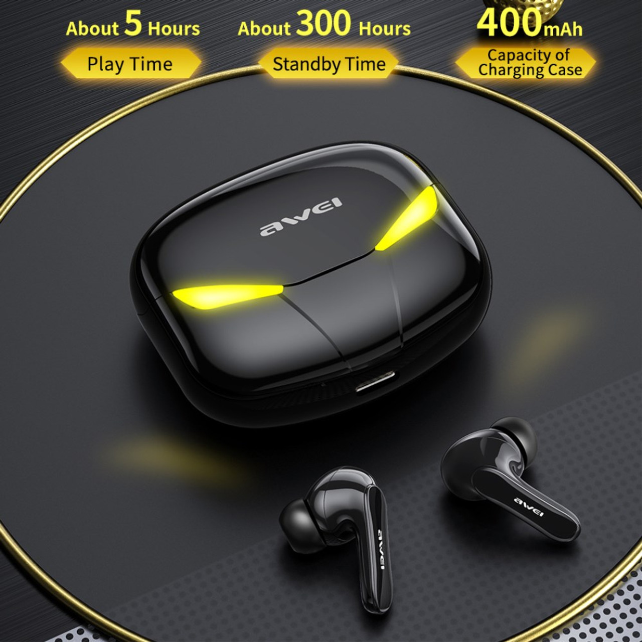 AWEI T35 HiFi TWS Bluetooth ENC Earphone Wireless Sport Game Music