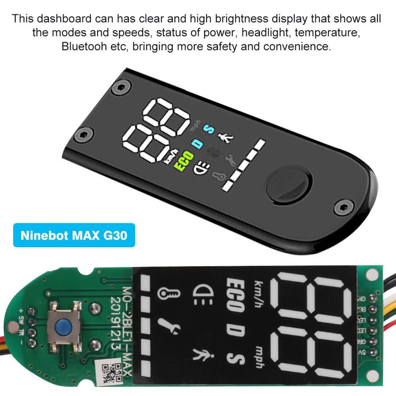 For Max G30 Electric Scooter Controller Dashboard Display Panel