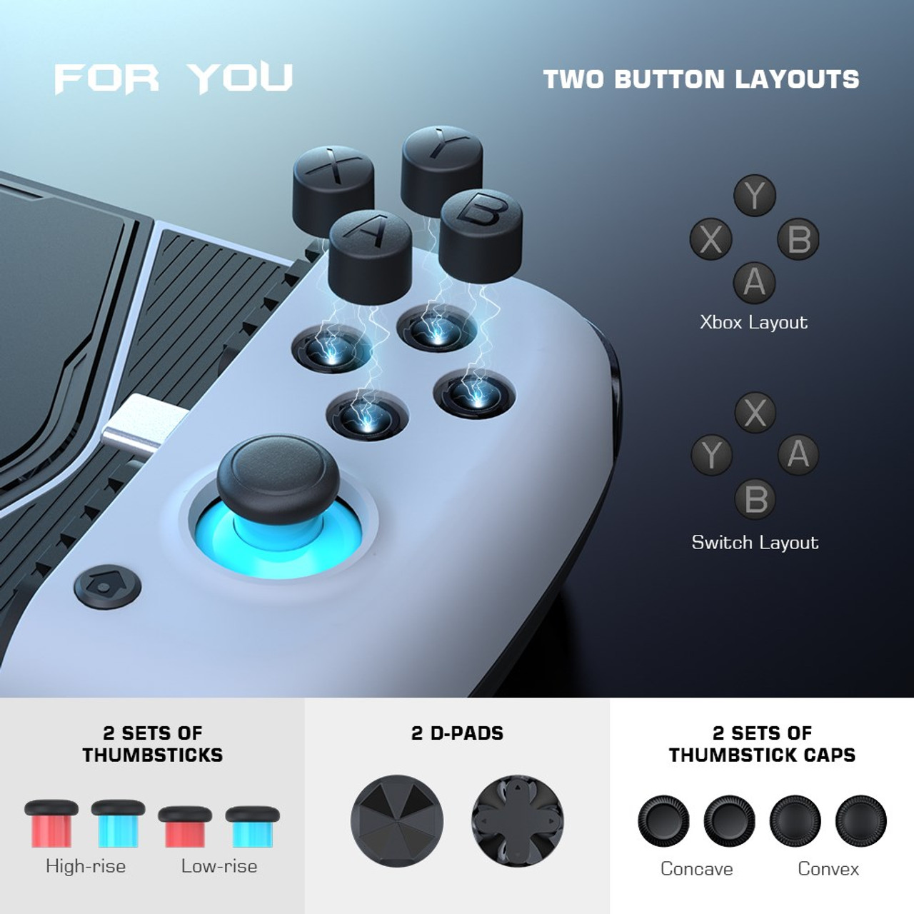 Joystick Protective Cap Cover Kit, Gamesir Accessories, Game Controller