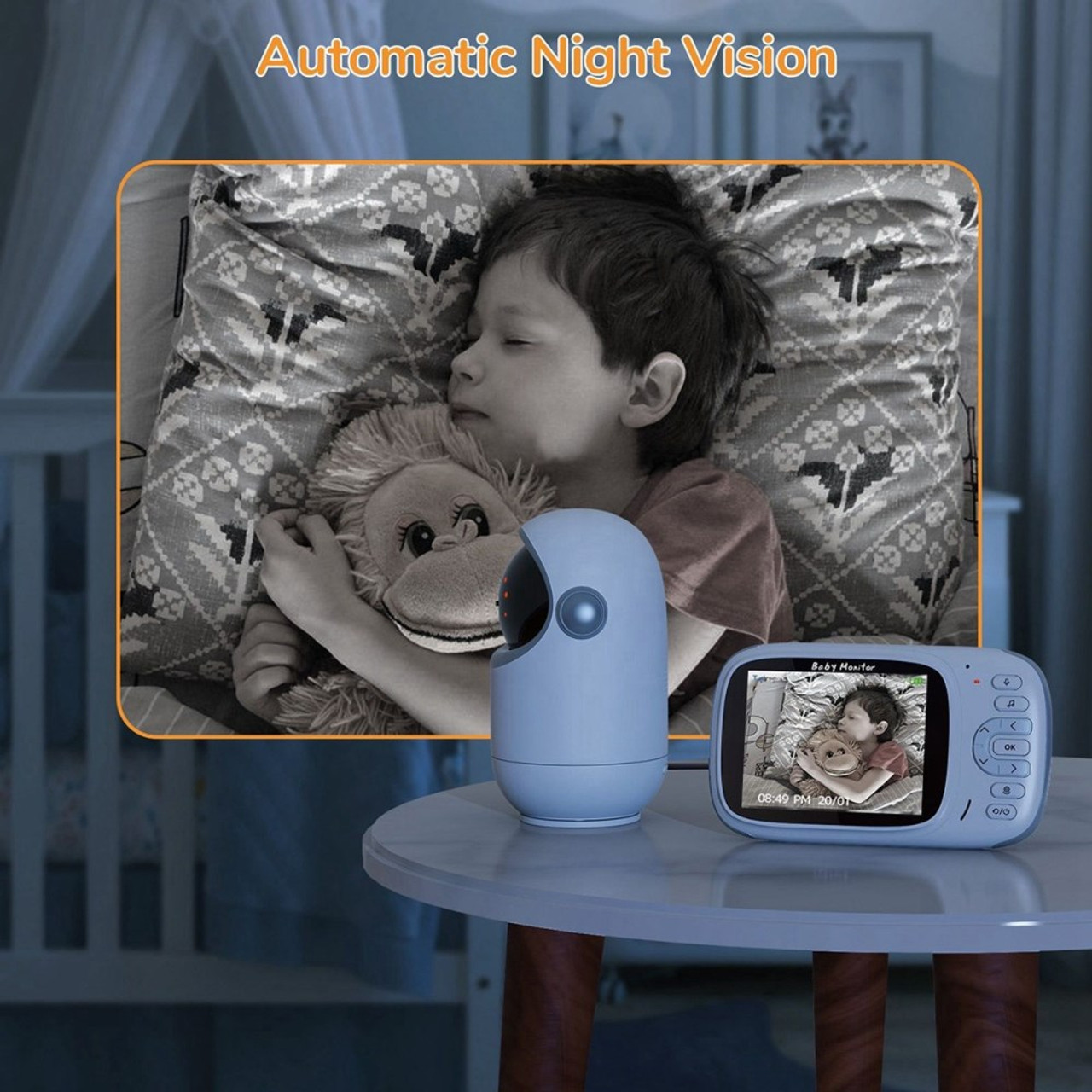 660 2.4-inch Screen Wireless Baby Monitor Night Vision Video Baby