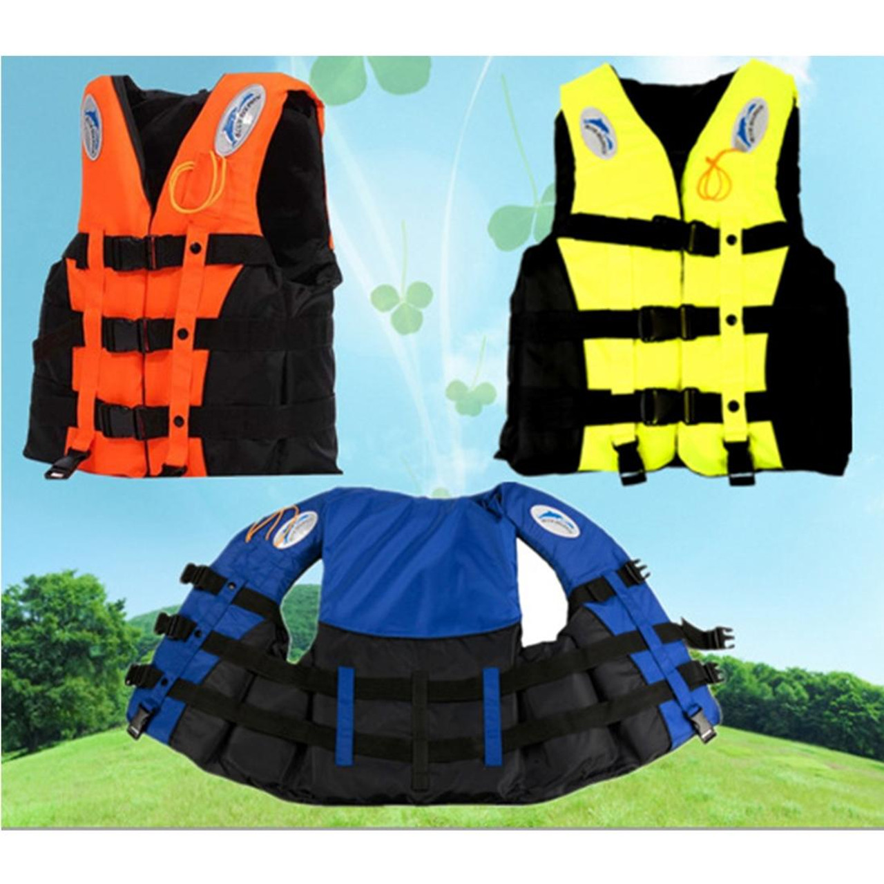 Drifting Swimming Fishing Life Jackets with Whistle for Adults,Size:  XL(Blue), snatcher