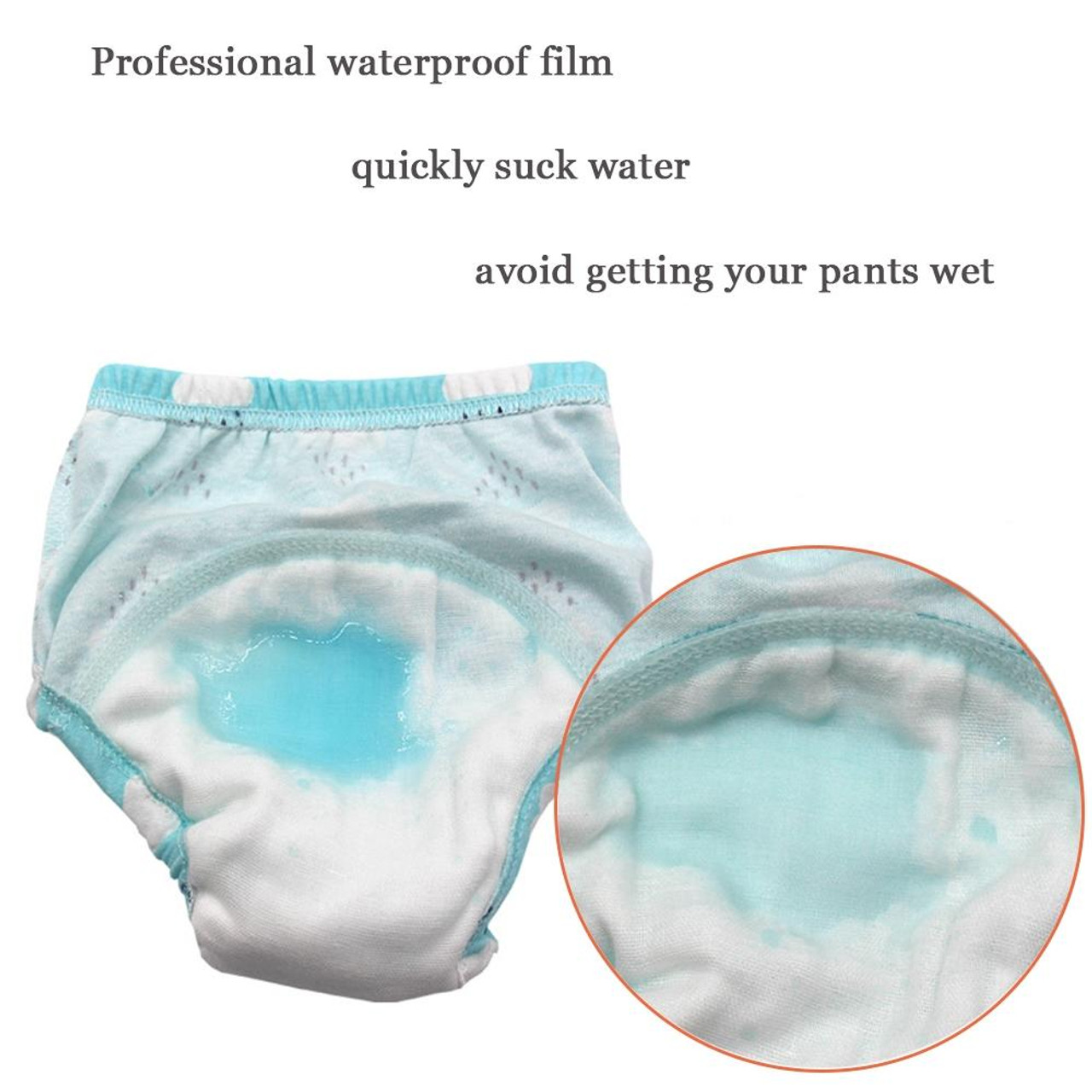20 Pc/Lot Baby Training Pants Diaper Reusable Nappy Washable Cotton  Underwear 6 Designs 80/90/100