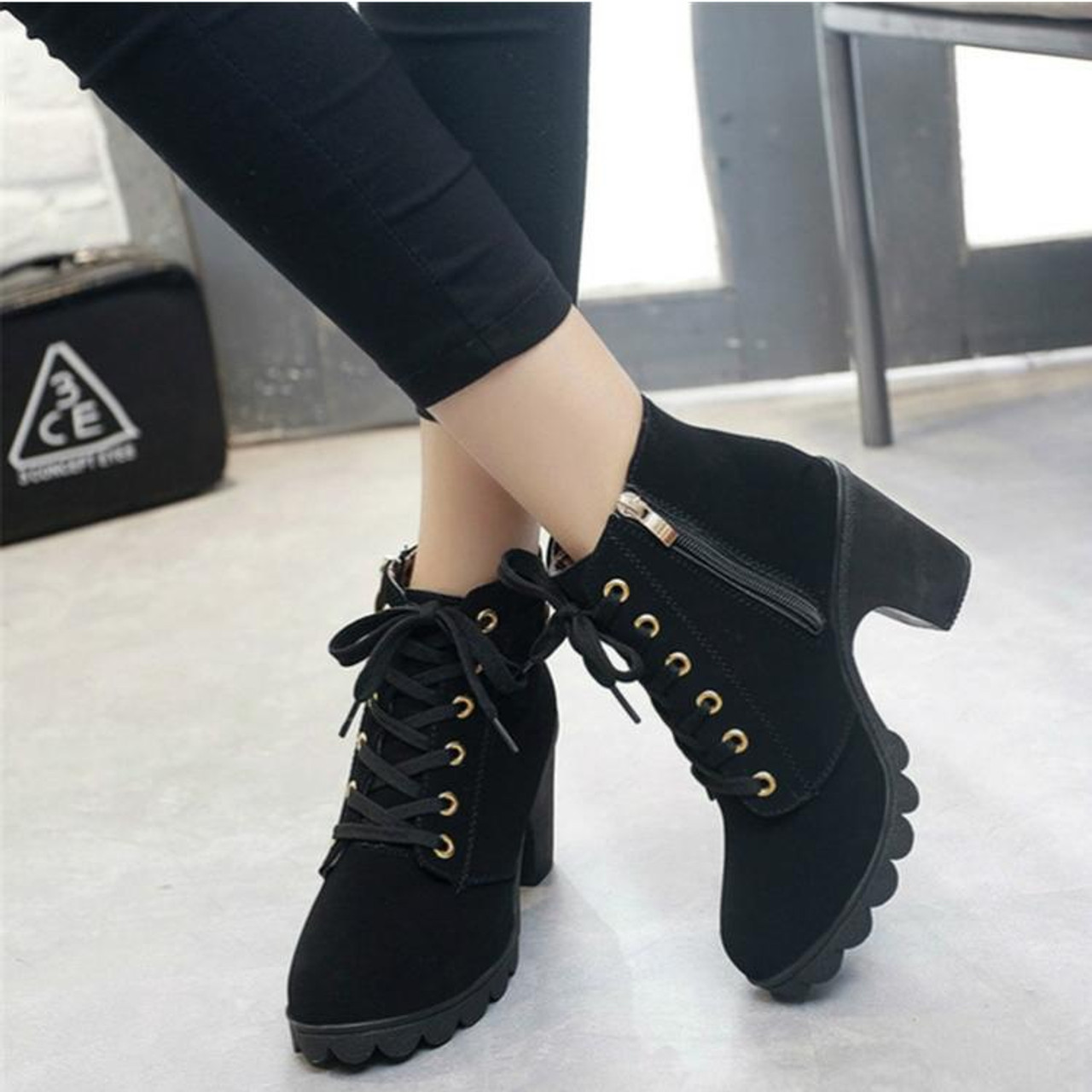 WOMENS LADIES LACE UP CHUNKY SOLE SPORTS SNEAKERS WOMEN TRAINERS SHOES SIZE  | eBay