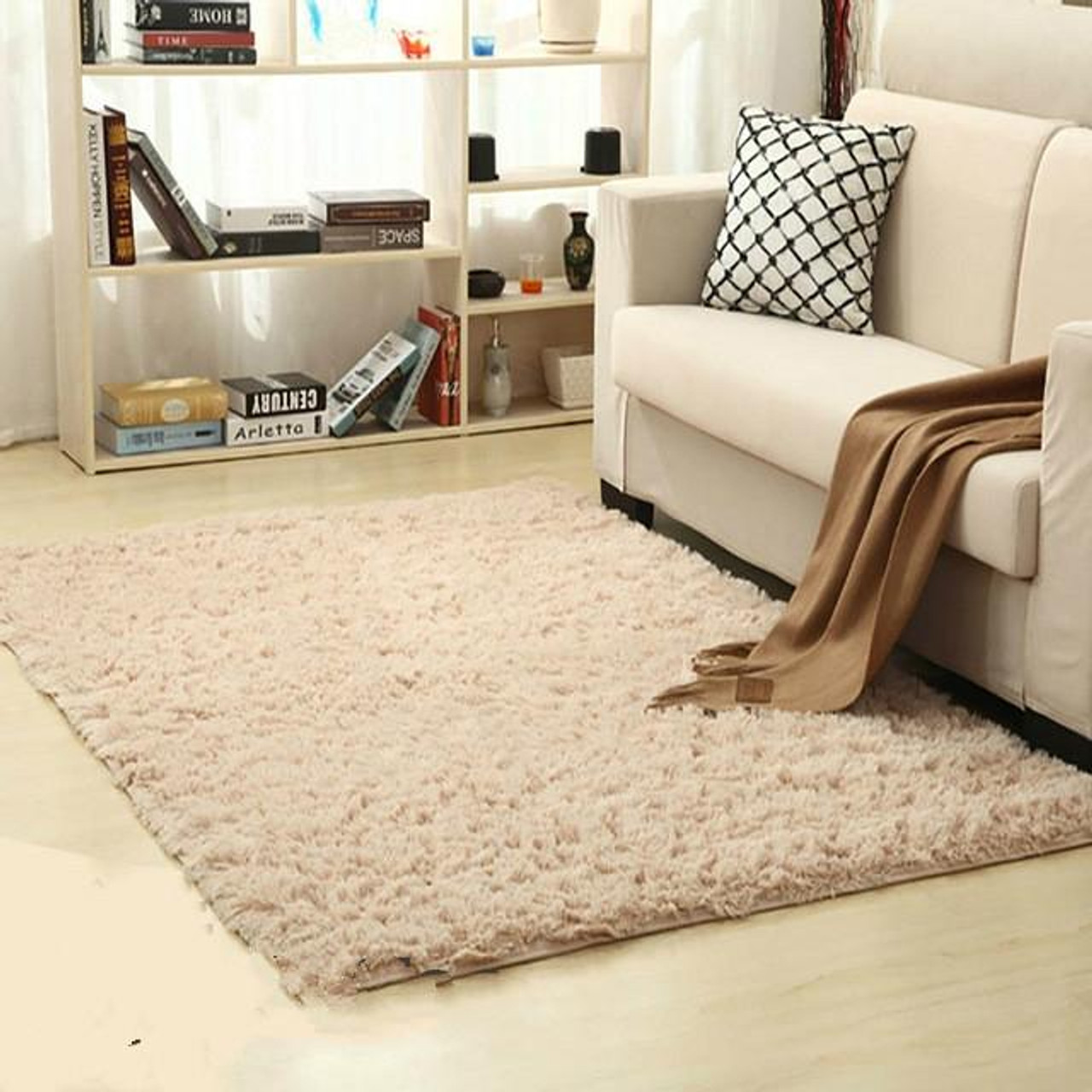 Shaggy Carpet for Living Room Home Warm Plush Floor Rugs fluffy