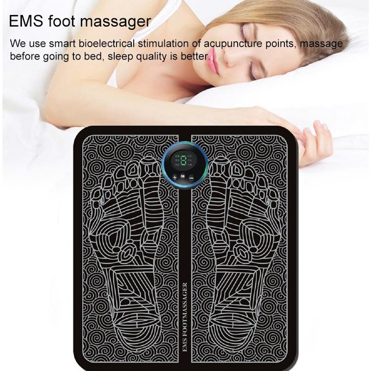 EMS Micro-current Smart Foot Pad Foot Massage Physical Therapy (Battery  Version)