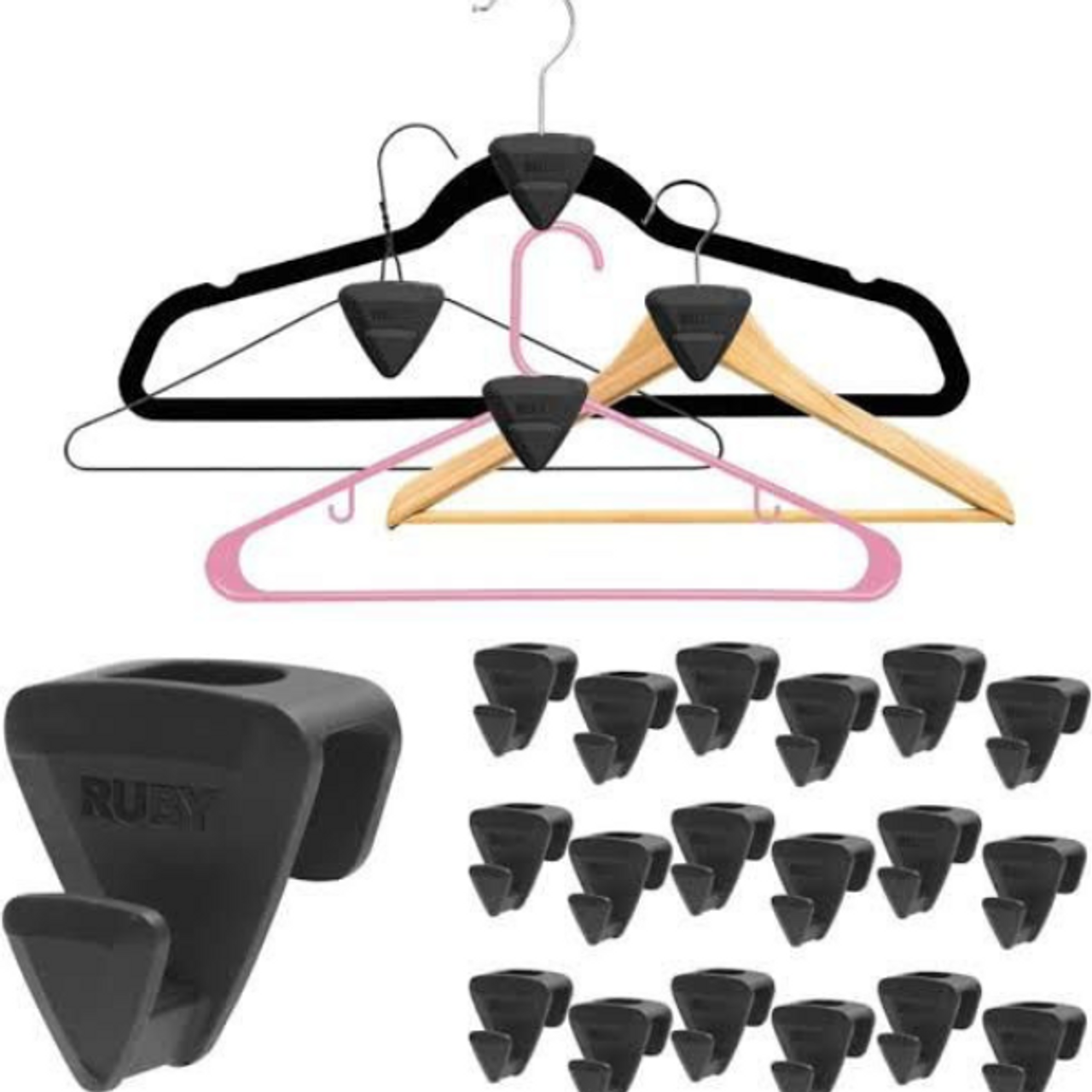 Ruby Space Saving Triangles 54-pack of Hanger Hooks 