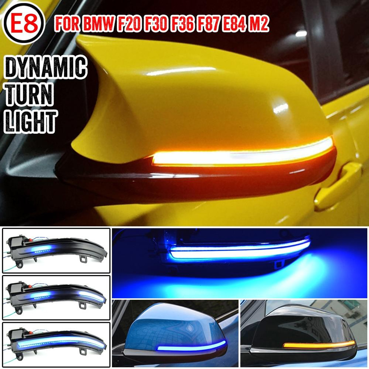 1 Pair For BMW 3 Series F20 Car Dynamic LED Turn Signal Light