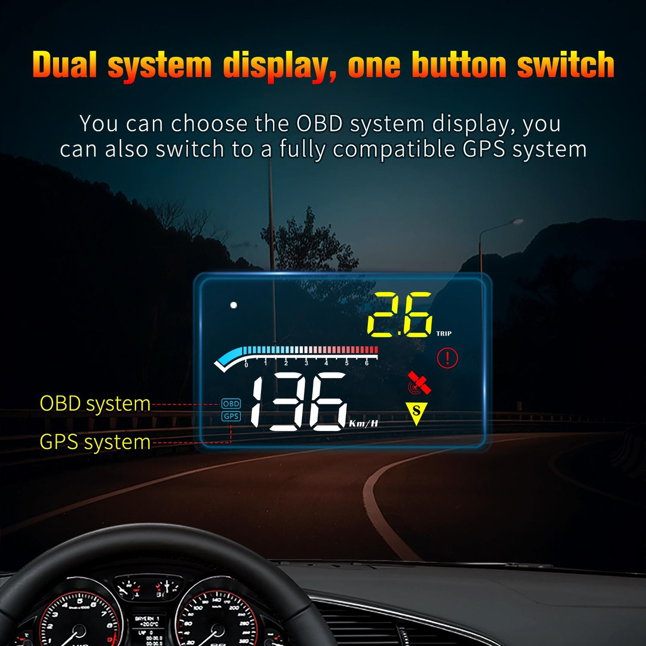 M17 Car HUD Head-up Display GPS Speed Meter Car OBD2 Diagnostic Tool,  snatcher