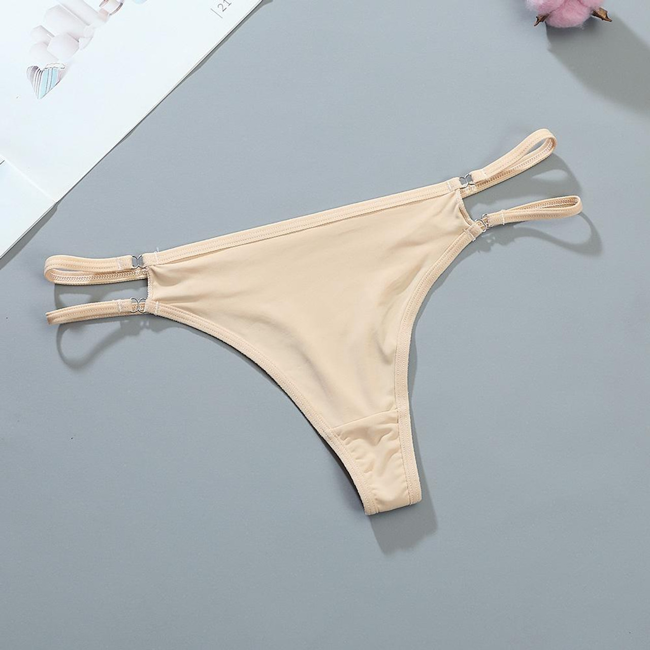 226 Female Lace Underwear Hollow Mid Waist Breathable Panties, Size: L(Rose  Red), snatcher