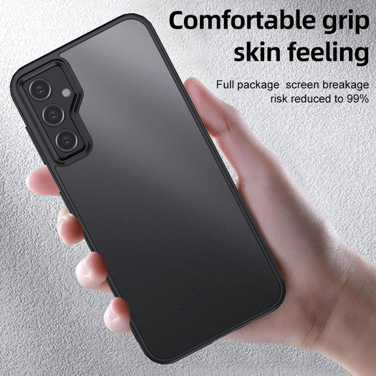 For Xiaomi Redmi Note 13 Pro Armor Clear TPU Hard PC Phone Case(Matte Black)