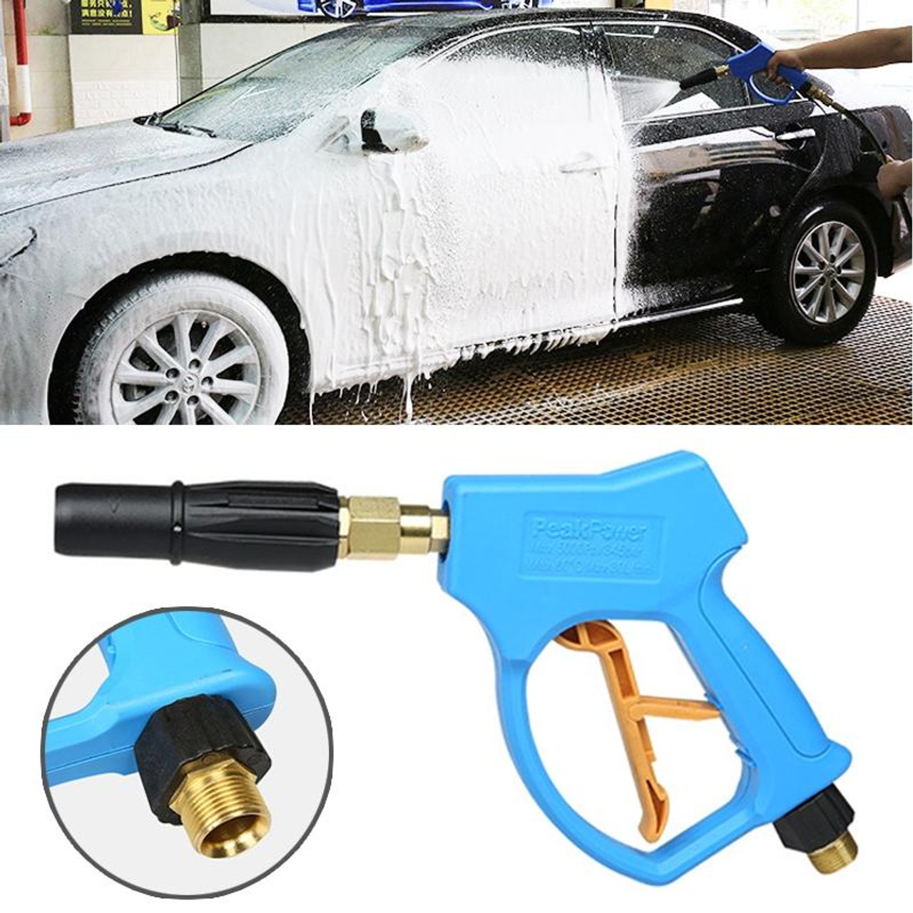 Car Wash Hose Attachment Outdoor 4 Modes Vehicle Cleaning Foamer