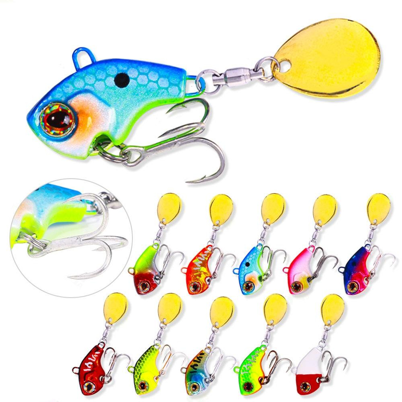 HENGJIA VIB035 Small Whirlwind Sequins Fake Bait Sinking Water VIB Lure,  Size: 22g(3), snatcher