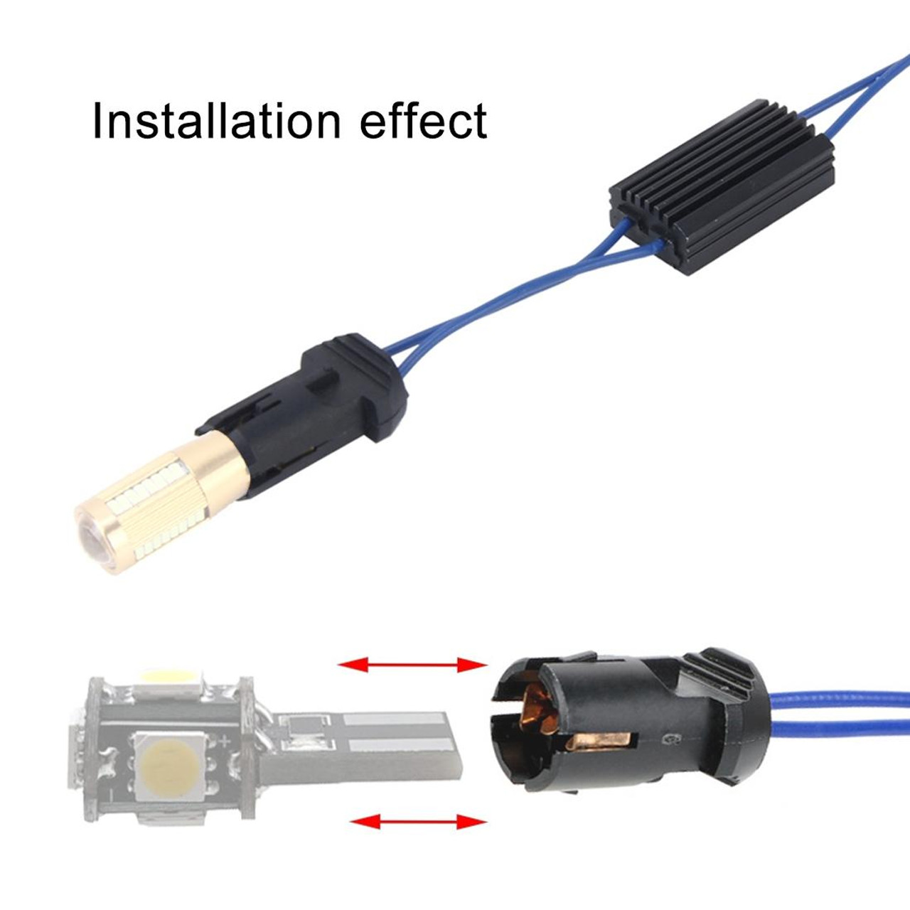 2 PCS T10 Car Auto Clearance Light Warning Error-free Decoder Adapter for  DC 12V/3W, snatcher