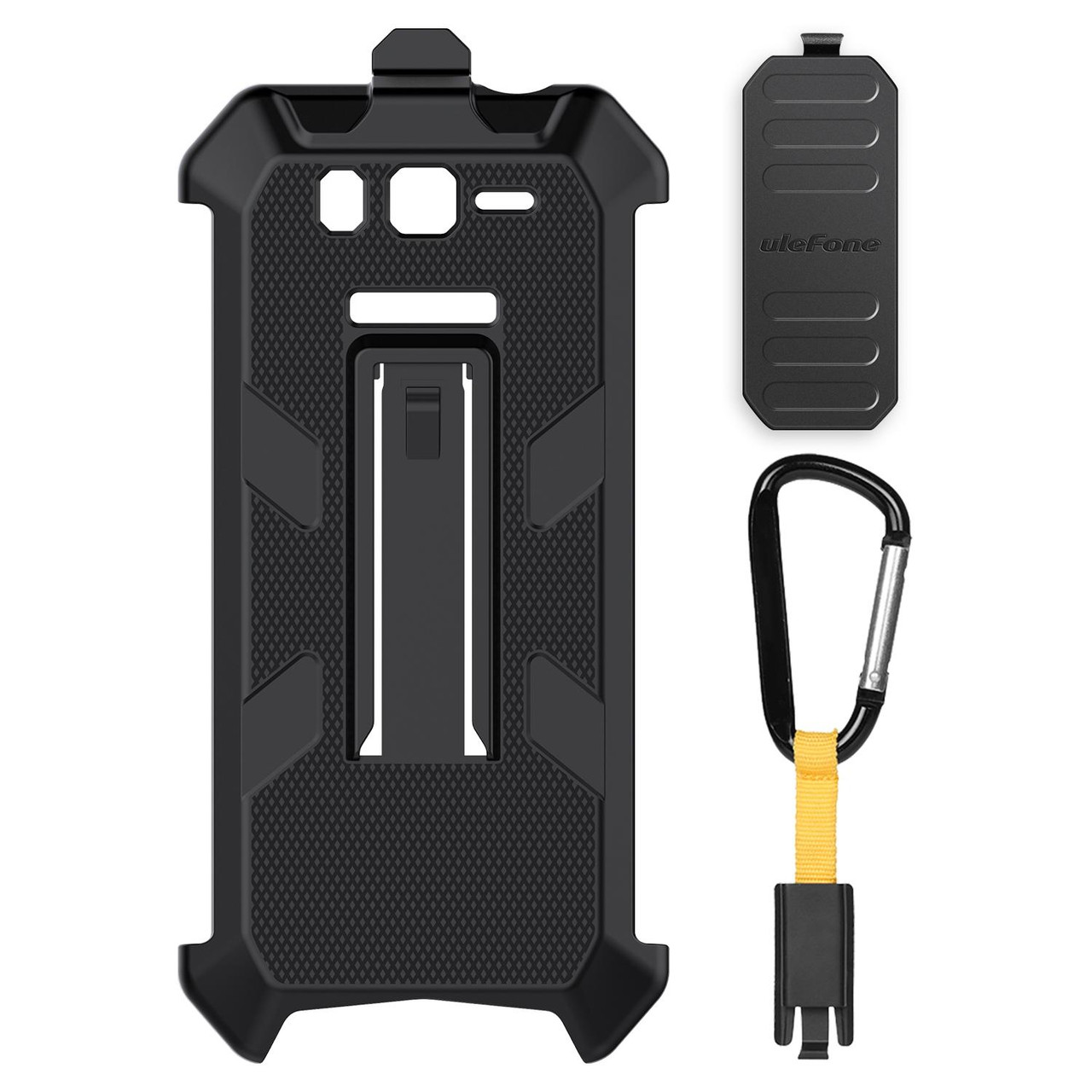 For Ulefone Armor 21 Ulefone Back Clip Phone Case with Carabiner(Black)