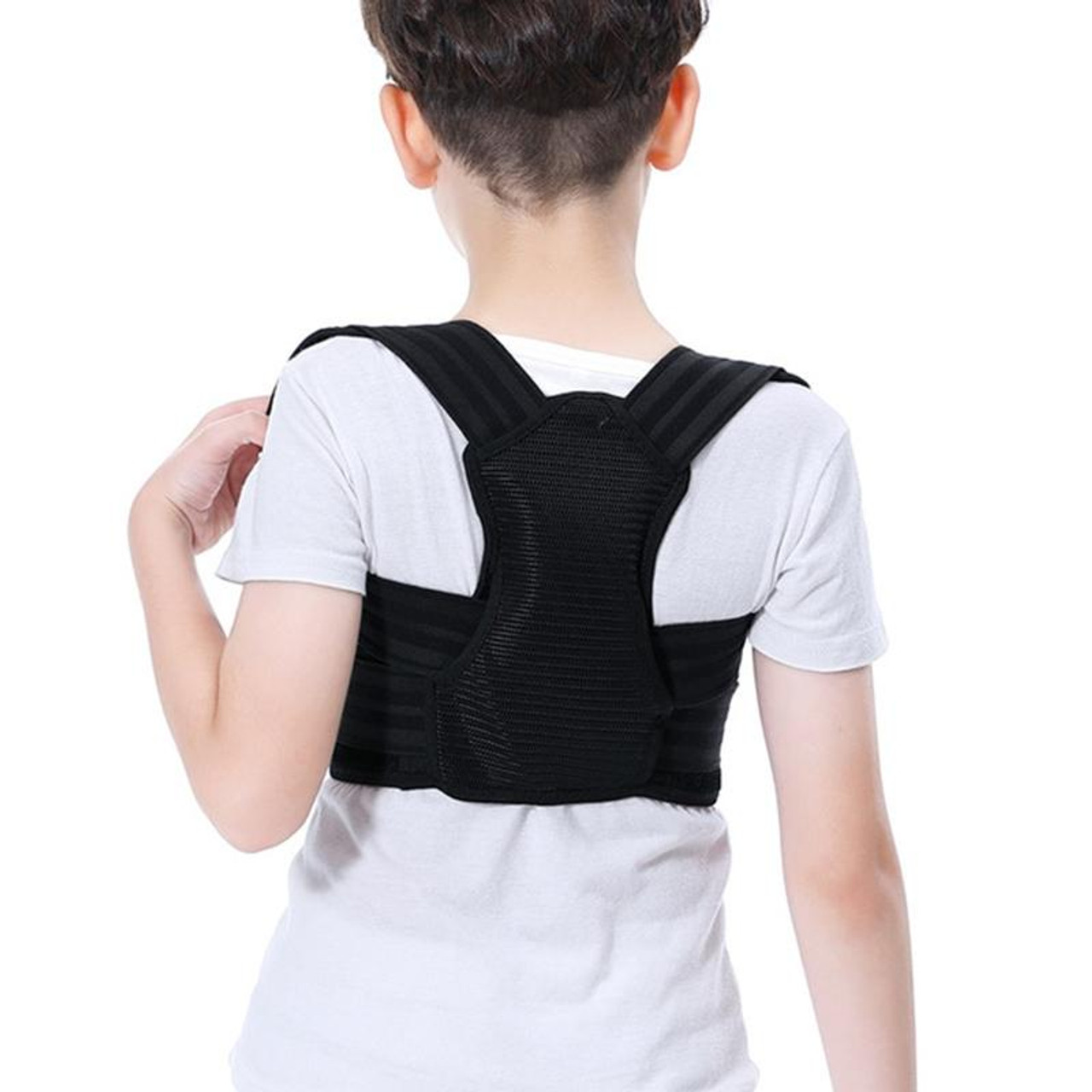 Breathable Stealth Correction Belt Children Humpback Correction Back Fixed  Internal Wear Posture Belt, Size:L(Black), snatcher