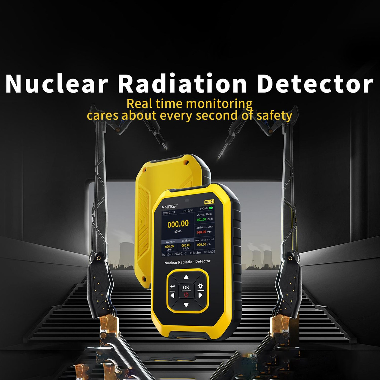 Fnirsi GC01 Home Lndustrial Marble Radioactive X Y Ray Nuclear Radiation  Detector Geiger Counter(Yellow), snatcher