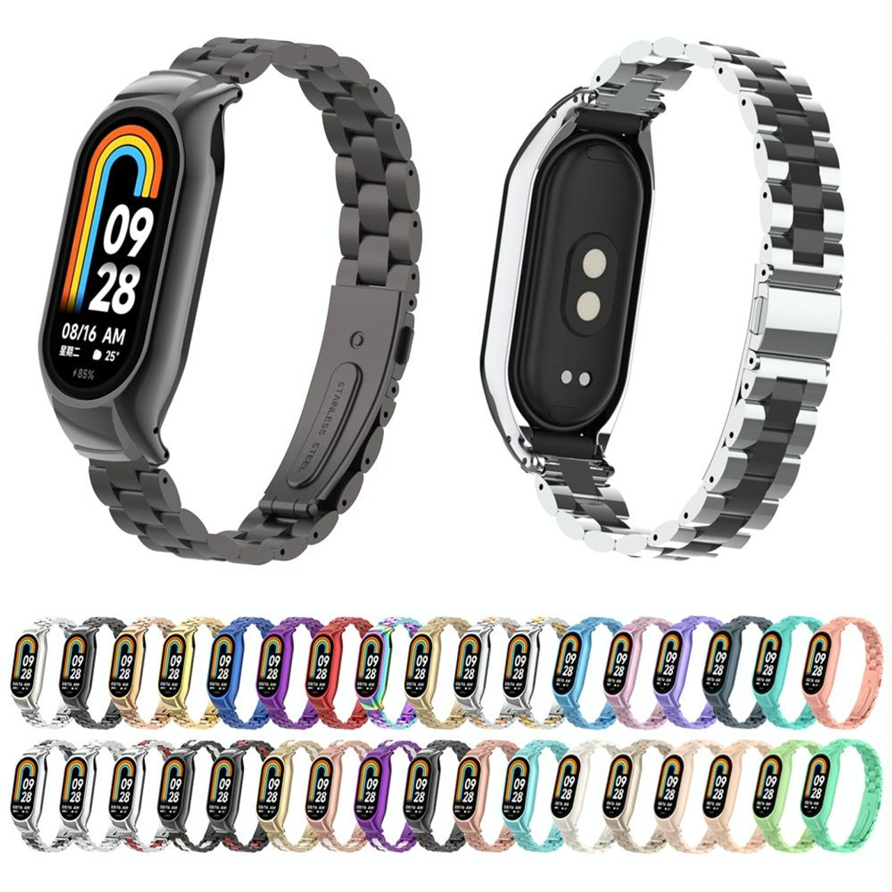 Correa para Xiaomi Mi Band 5 6 7 NFC Pulsera de metal global para Mi Band 4  Correa Pulsera de acero inoxidable para Miband 7 Correa - AliExpress