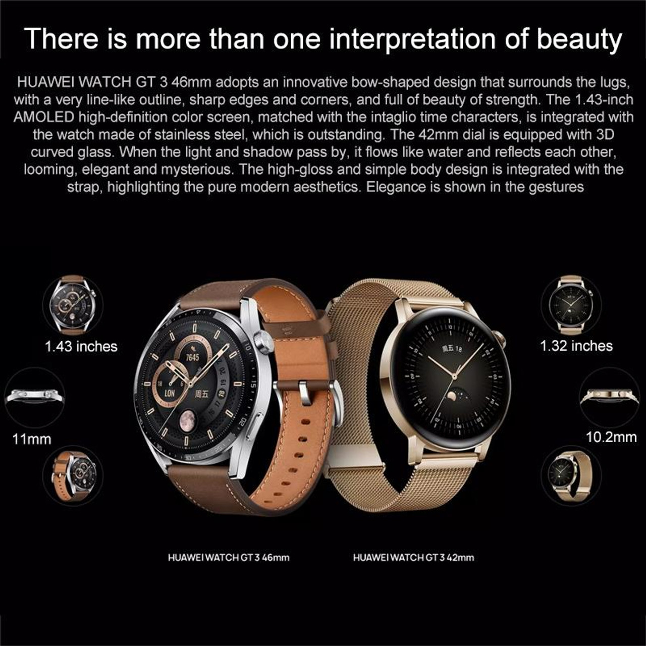 HUAWEI WATCH GT 3 42mm Smartwatch, 7 Days battery life