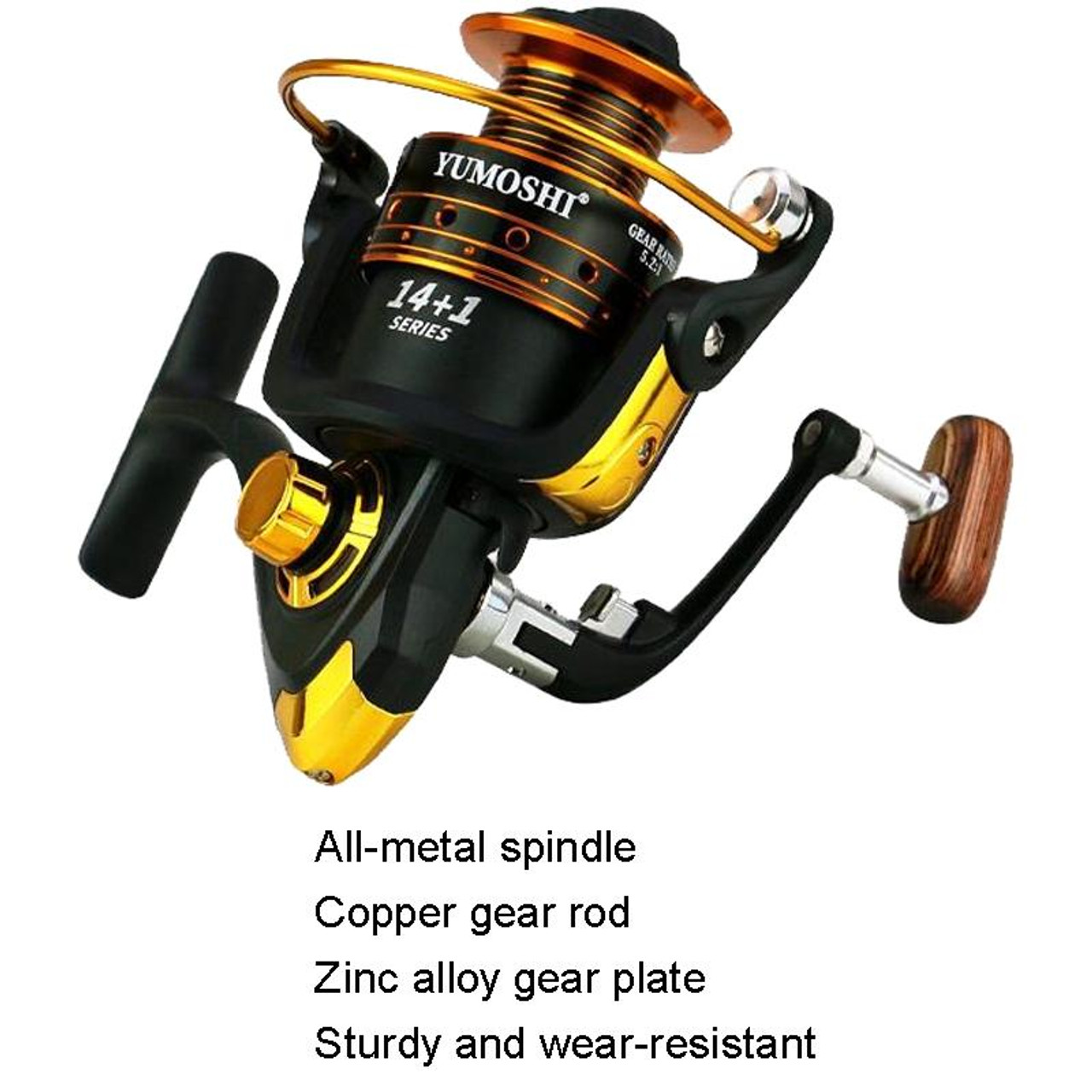 YUMOSHI AX4000 Metal Rocker Fishing Reel Spinning Reel, snatcher