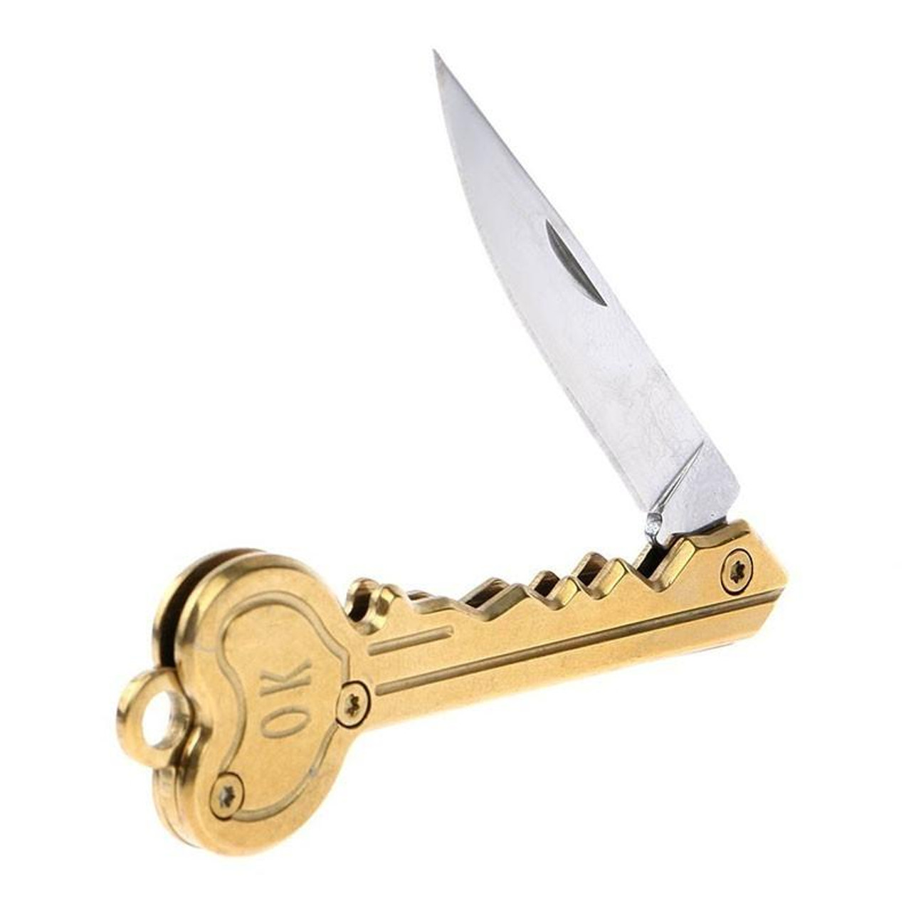 Mini Key Knife Camp Outdoor Keyring Ring Keychain Fold Self