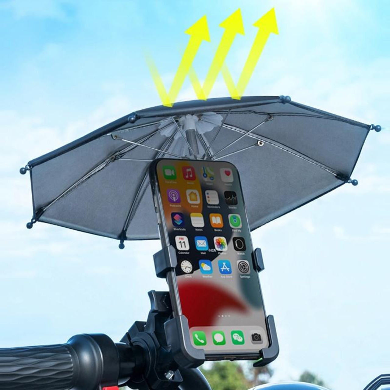 7.2 Inches Motorcycle Handlebar Rearview Mirror Waterproof Phone Box, Rider  Touchscreen Phone Pouch, Waterproof Phone Holder, Motorcycle Phone Bracket  For Navigation