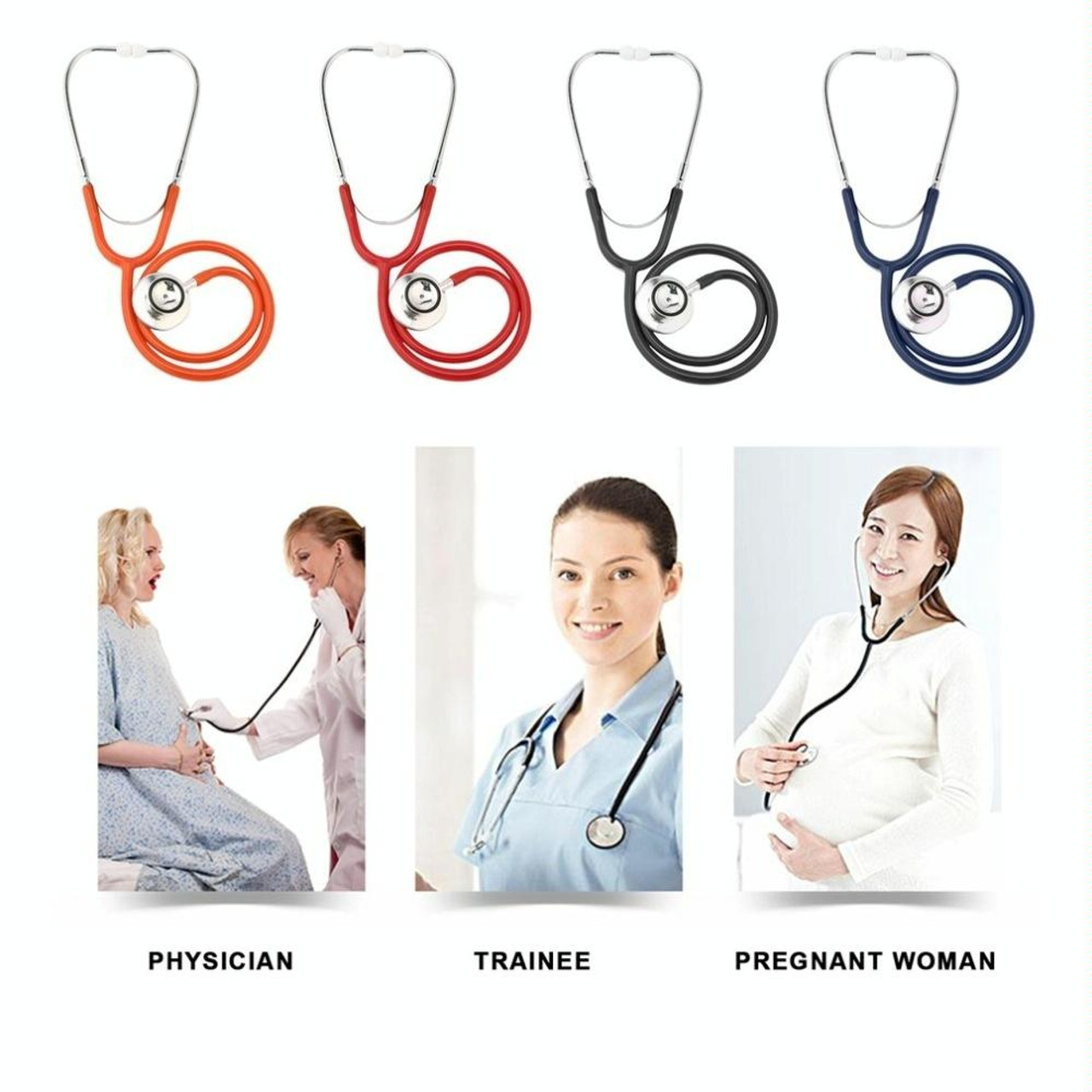 Double-sided Stethoscope Single Tube Doctors Nurse Professional