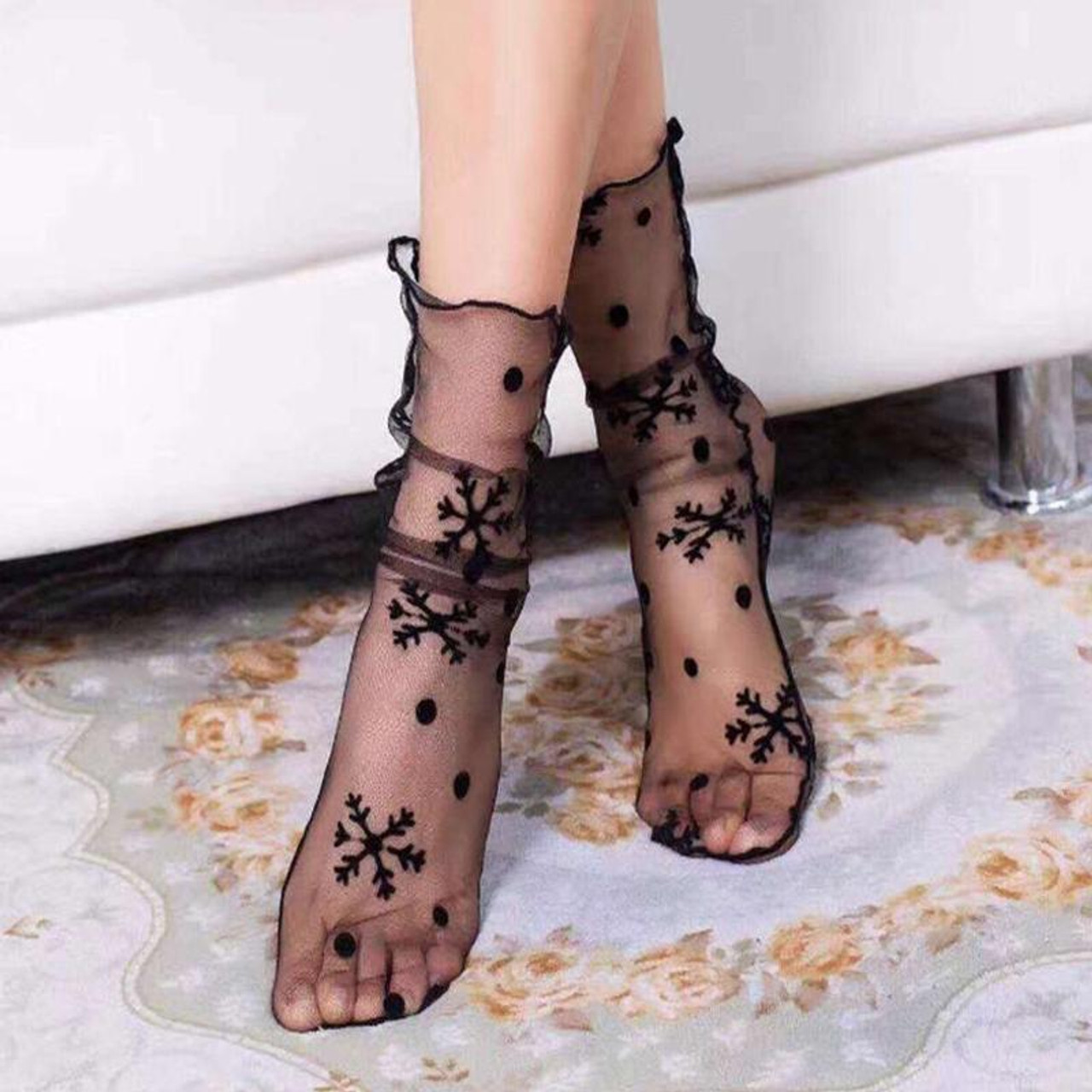 Lace Short Socks  Lace Fish Net - 2023 New White Black Sock Women Ankle  High Mesh - Aliexpress