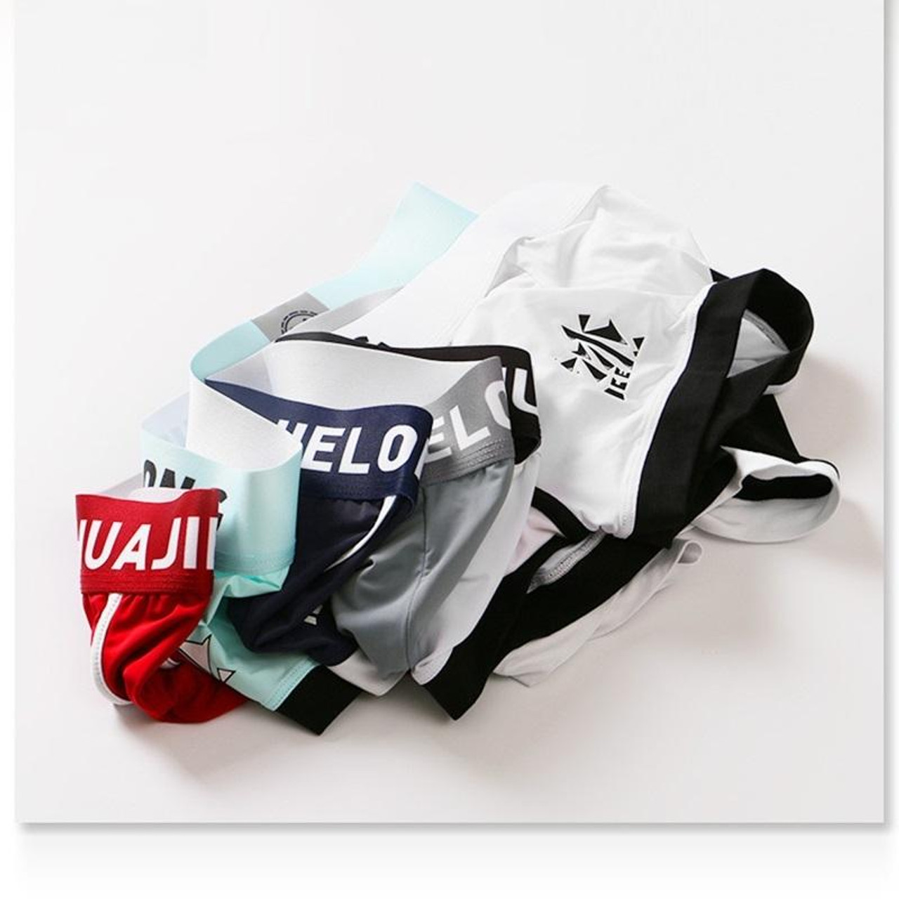 Men Loose Ice Silk Breathable Boxer Underwear (Color:White Size:L), snatcher