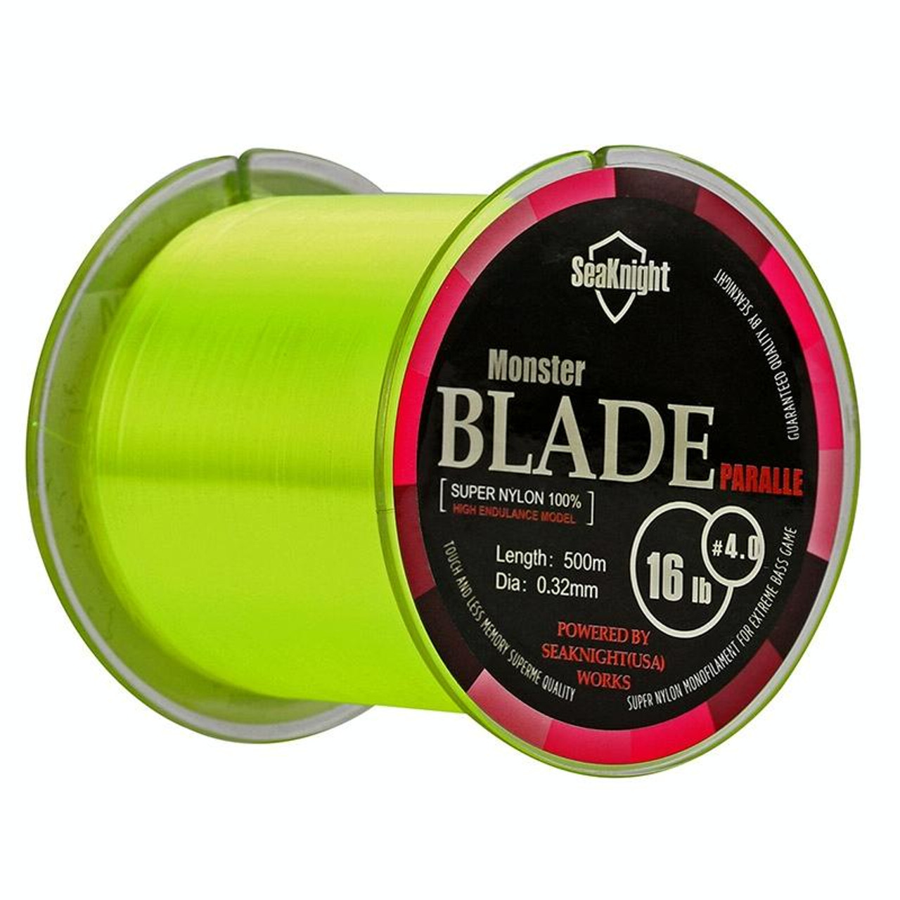 SeaKnight BLADE 500m Nylon Line Monofilament Fishing Line, Size:  4.0(Yellow), snatcher