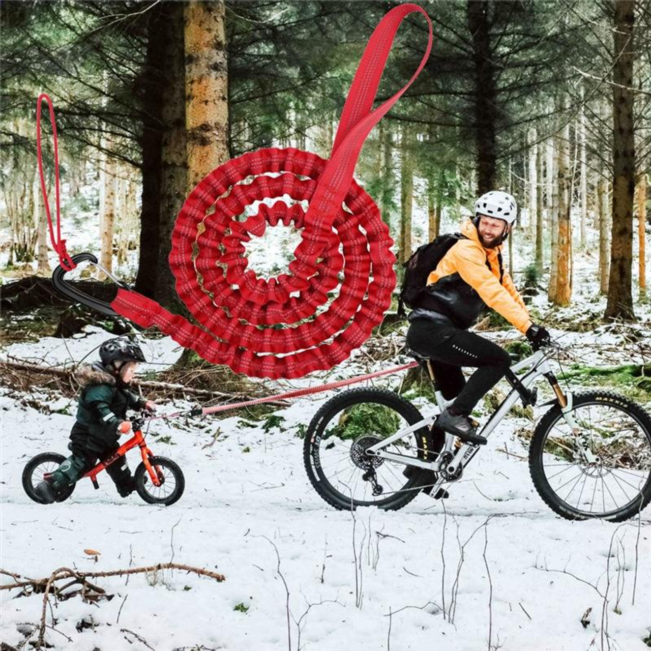 ZXCQYS-L Bicycle Tow Rope Mountain Bike Parent-Child Pull Rope