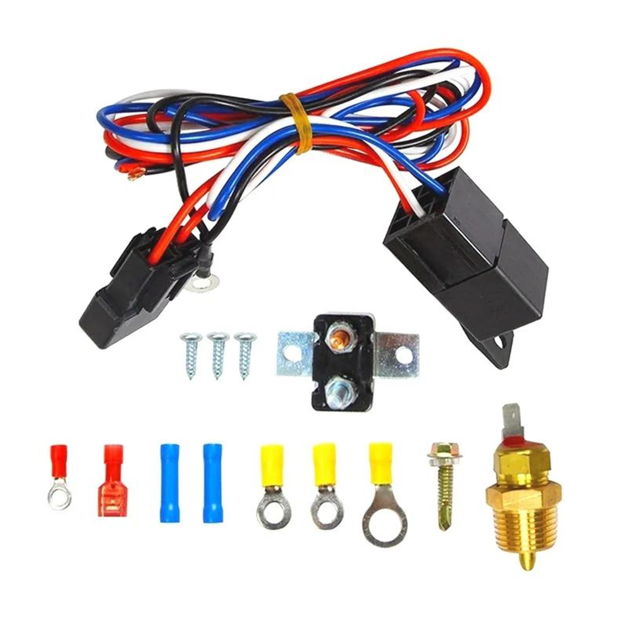 Car 12V 40A 175-185 Degree Electric Cooling Fan Thermostat Temperature  Sensor Switch Set, snatcher