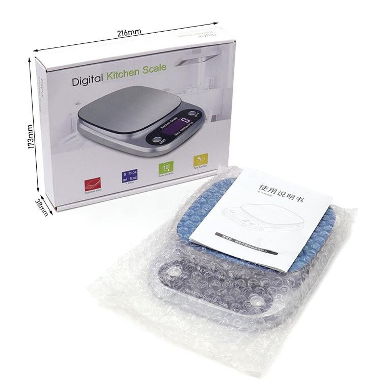 Small Multifunctional Kitchen High Precision Electronic Scale LCD