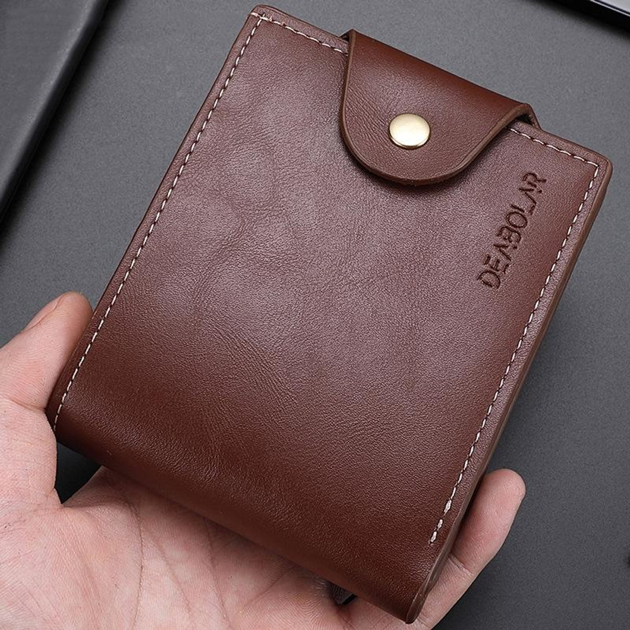 DEABOLAR Large capacity Multi card Slot PU Soft Leather Retro