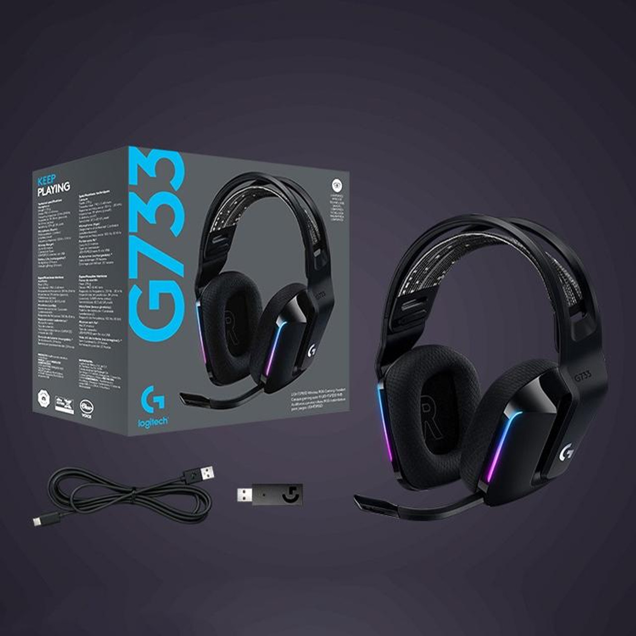 Logitech G733 Gaming Headset Black