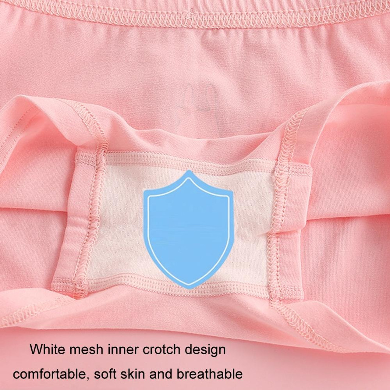 Soft And Comfortable Children Underwear High Stretch Cotton Girls Briefs,  Size: XXXL(Moon Bunny+Rabbit)
